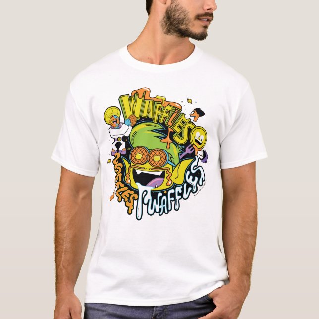 Tonåring Titans Go! | Beast Boy Waffles T-shirt (Framsida)