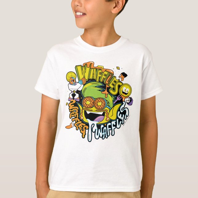 Tonåring Titans Go! | Beast Boy Waffles T-shirt (Framsida)