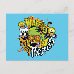 Tonåring Titans Go! Beast Boy Waffles Vykort