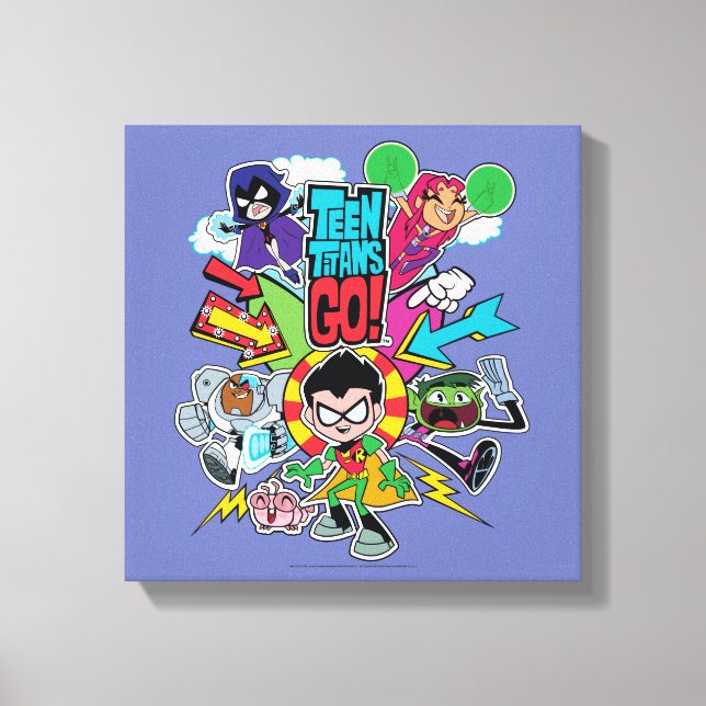 Tonåring Titans Go! | Bild för grupppil (Framsida)
