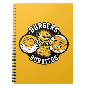 Tonåring Titans Go! Burgers mot Burritos Anteckningsbok Med Spiral