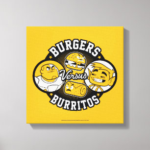 Tonåring Titans Go!   Burgers mot Burritos Canvastryck