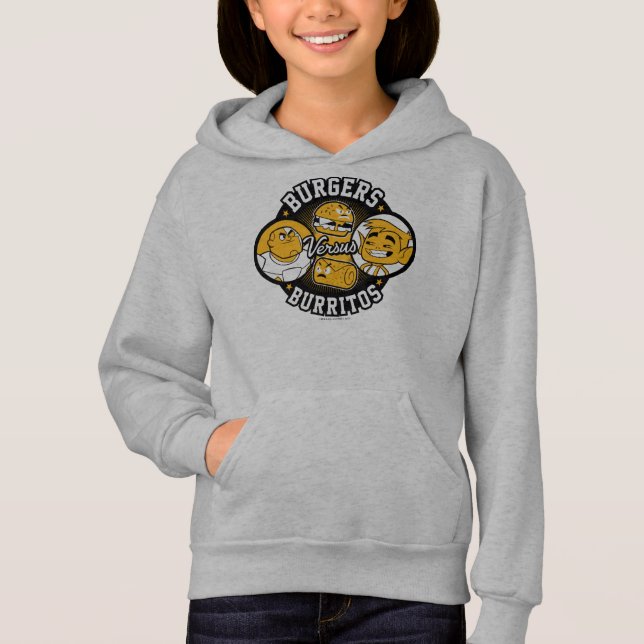 Tonåring Titans Go! | Burgers mot Burritos Tee Shirt (Framsida)