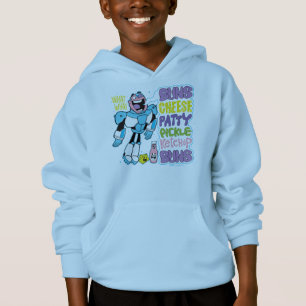 Tonåring Titans Go!   Cyborg Burger Rap T-shirt