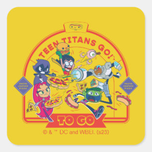 Tonåring Titans Go! Gå Fyrkantigt Klistermärke
