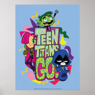 Tonåring Titans Go!   "Girls Girls" Logotyp för dj Poster