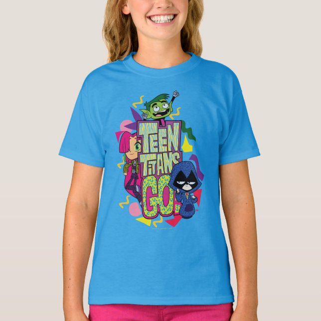 Tonåring Titans Go! | "Girls Girls" Logotyp för dj Tee Shirt (Framsida)