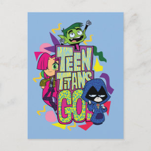 Tonåring Titans Go! "Girls Girls" Logotyp för dj Vykort
