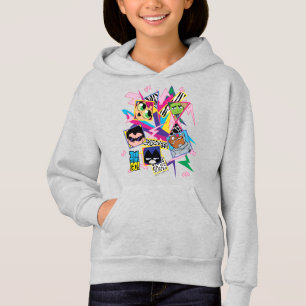 Tonåring Titans Go! Gruppkollage för Retro 90 T Shirt