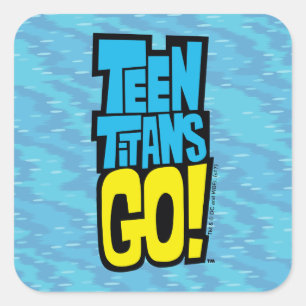 Tonåring Titans Go! LOGOTYP Fyrkantigt Klistermärke