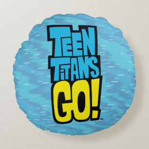 Tonåring Titans Go! Logotyp Rund Kudde