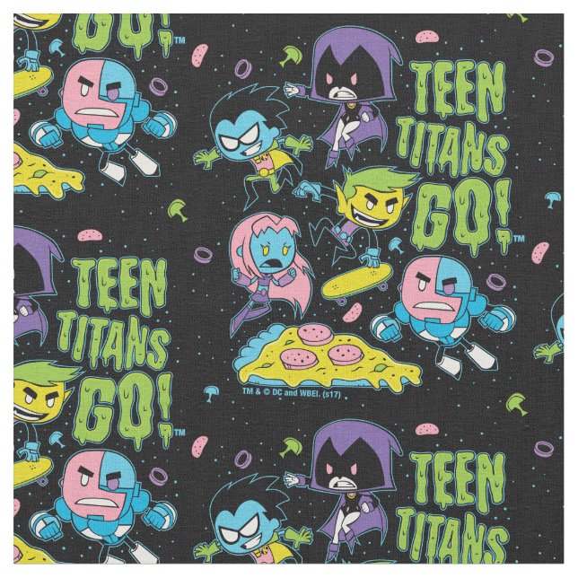 Tonåring Titans Go! | Pizza Graphic i början av 90 Tyg (Närbild)