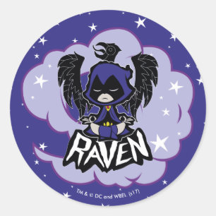 Tonåring Titans Go! Raven Attack Runt Klistermärke