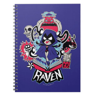 Tonåring Titans Go!   Raven Demonic Powers Graphic Anteckningsbok