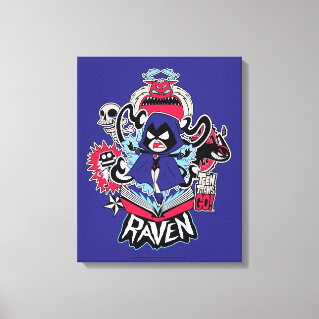 Tonåring Titans Go! | Raven Demonic Powers Graphic Canvastryck (Framsida)