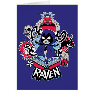 Tonåring Titans Go!   Raven Demonic Powers Graphic Hälsningskort