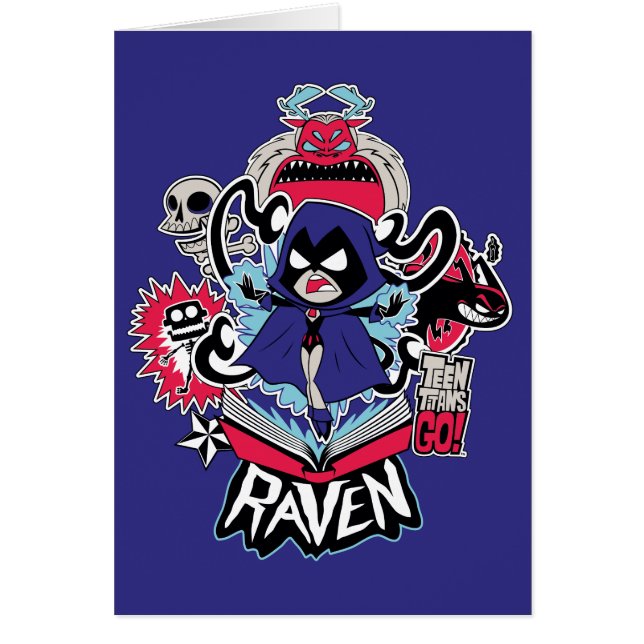 Tonåring Titans Go! | Raven Demonic Powers Graphic Hälsningskort (Framsidan)