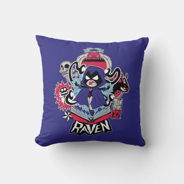Tonåring Titans Go! | Raven Demonic Powers Graphic Kudde (Framsida)