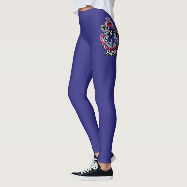 Tonåring Titans Go! | Raven Demonic Powers Graphic Leggings (Vänster)