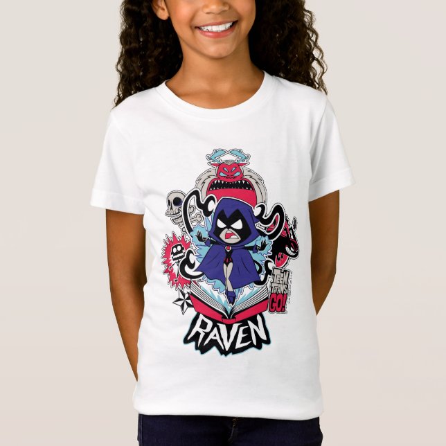 Tonåring Titans Go! | Raven Demonic Powers Graphic T-shirt (Framsida)