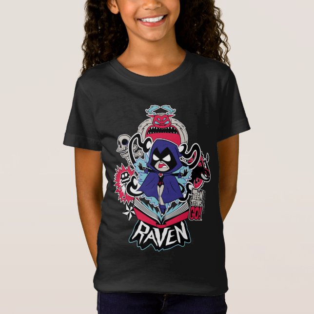 Tonåring Titans Go! | Raven Demonic Powers Graphic Tee (Framsida)