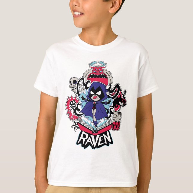 Tonåring Titans Go! | Raven Demonic Powers Graphic Tröja (Framsida)