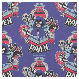 Tonåring Titans Go! Raven Demonic Powers Graphic Tyg