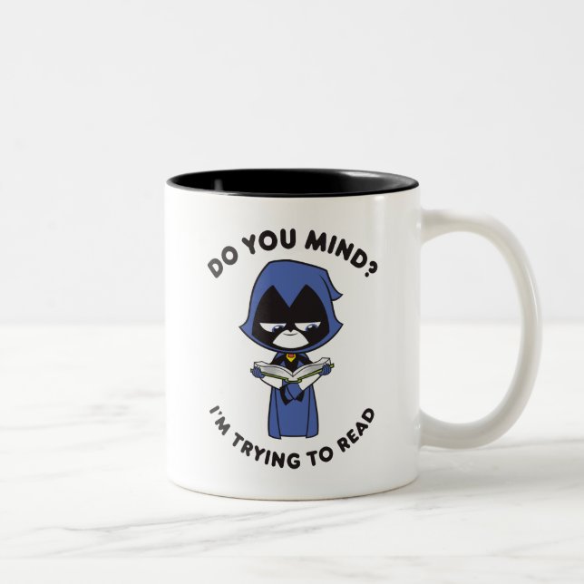 Tonåring Titans Go! | Raven "Jag försöker läsa" Två-Tonad Mugg (Höger)