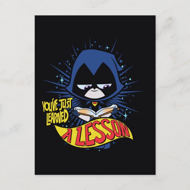Tonåring Titans Go! | Raven "Learning A Lesson" Vykort (Framsida)