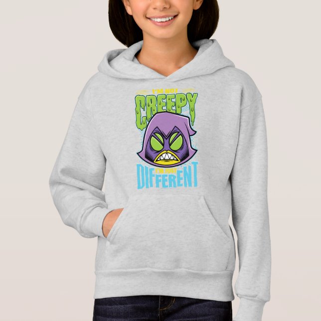 Tonåring Titans Go! | Raven "Not Creepy I'm Differ T-shirt (Framsida)