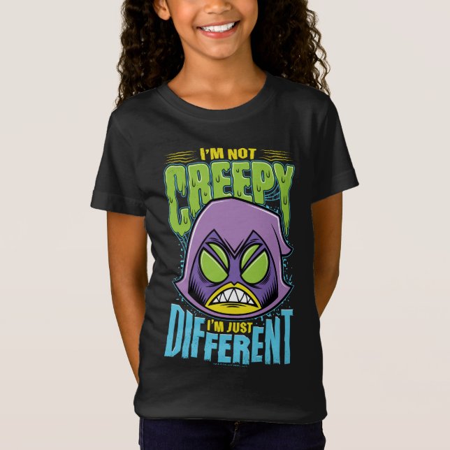 Tonåring Titans Go! | Raven "Not Creepy I'm Differ Tee (Framsida)