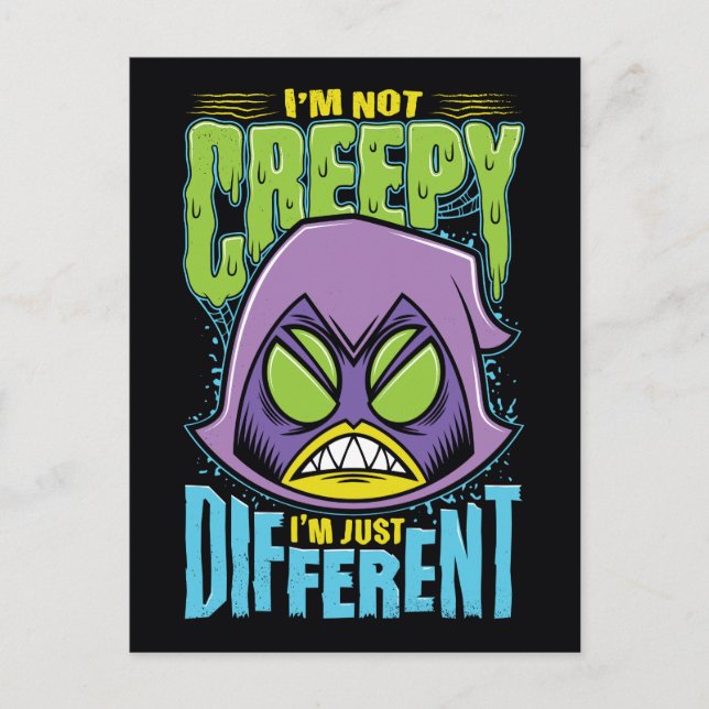 Tonåring Titans Go! | Raven "Not Creepy I'm Differ Vykort (Framsida)