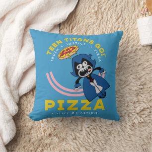 Tonåring Titans Go! Raven "Truth Justice Pizza" Kudde