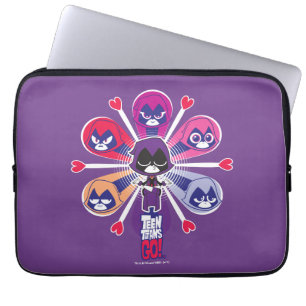 Tonåring Titans Go! Raven's Emoticlones Laptop Sleeve