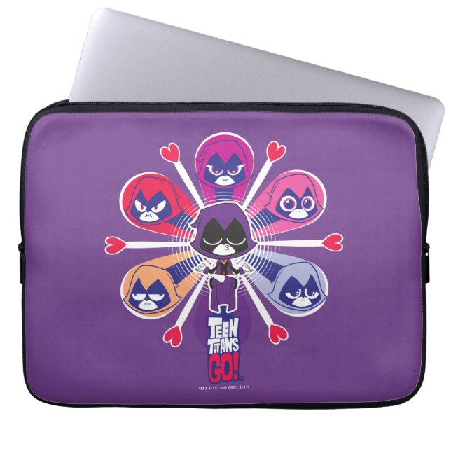 Tonåring Titans Go! | Raven's Emoticlones Laptop Sleeve (Framsidan)