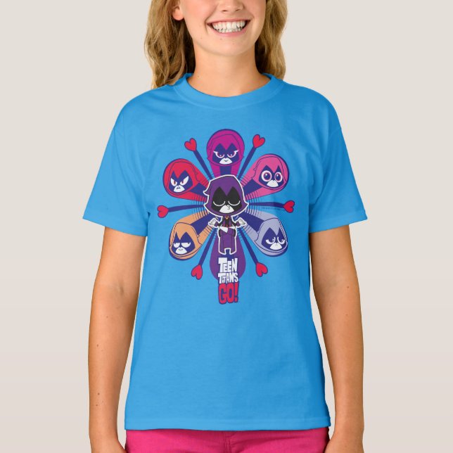 Tonåring Titans Go! | Raven's Emoticlones T-shirt (Framsida)