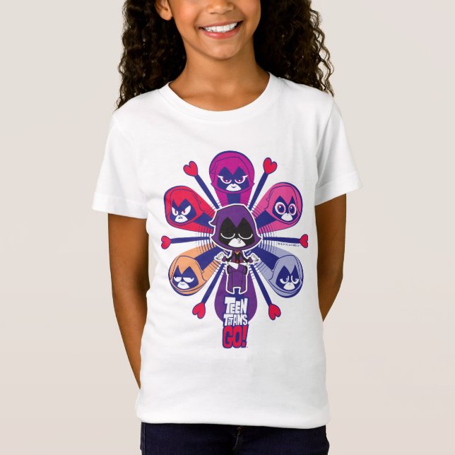 Tonåring Titans Go! | Raven's Emoticlones T Shirt (Framsida)