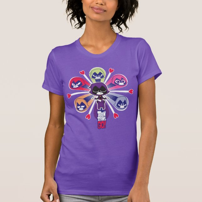 Tonåring Titans Go! | Raven's Emoticlones Tee (Framsida)