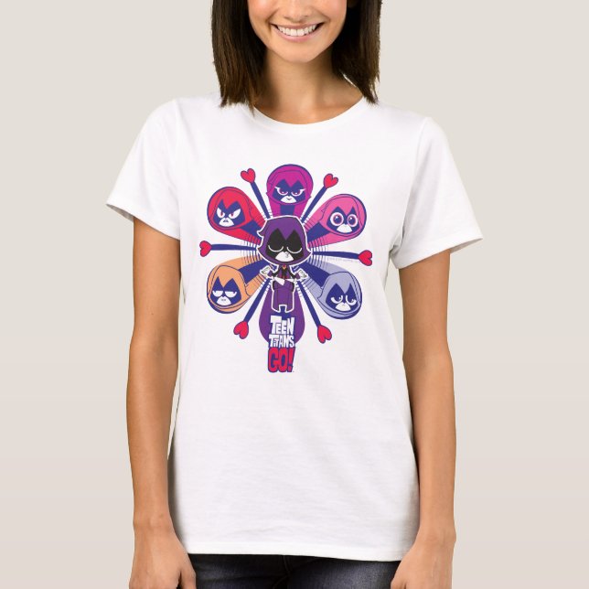 Tonåring Titans Go! | Raven's Emoticlones Tee Shirt (Framsida)