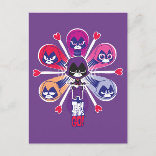 Tonåring Titans Go! Raven's Emoticlones Vykort