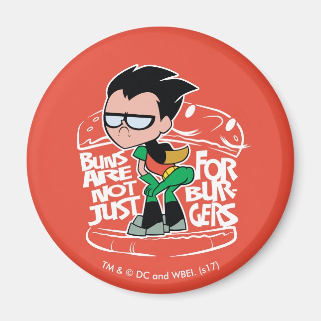Tonåring Titans Go! | Robin Booty Scooty Buns Magnet (Framsidan)