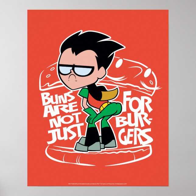 Tonåring Titans Go! | Robin Booty Scooty Buns Poster (Framsidan)