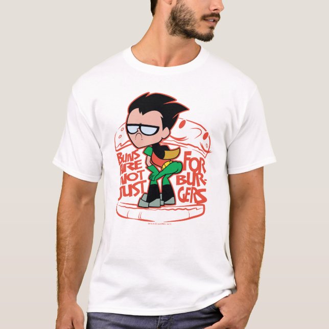 Tonåring Titans Go! | Robin Booty Scooty Buns T Shirt (Framsida)