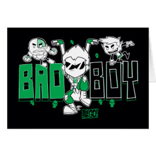 Tonåring Titans Go! Robin, Cyborg och BB Hälsningskort