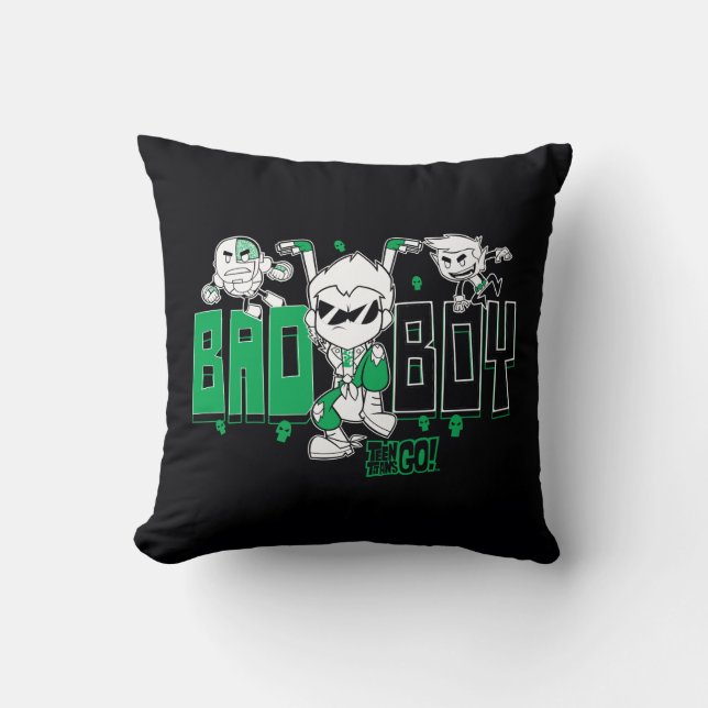 Tonåring Titans Go! | Robin, Cyborg och BB Kudde (Framsida)