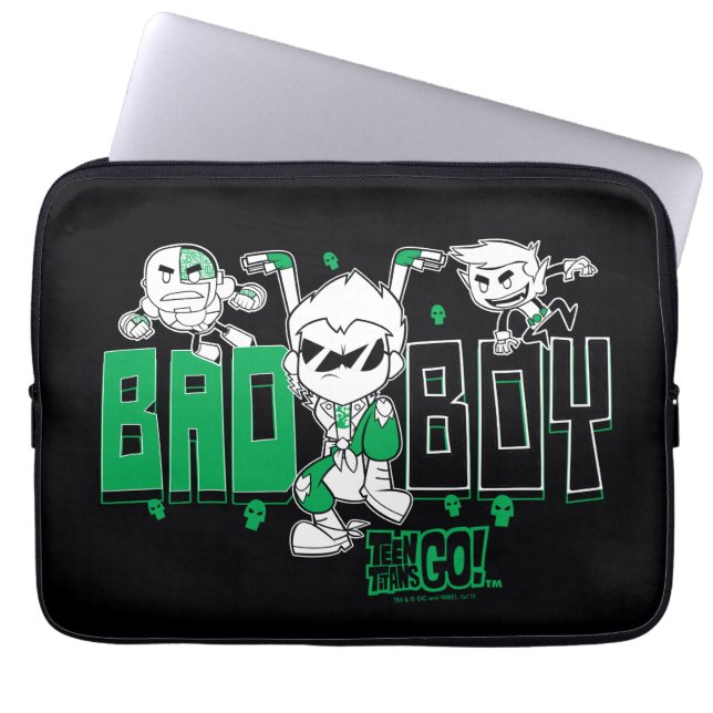 Tonåring Titans Go! | Robin, Cyborg och BB Laptop Sleeve (Framsidan)