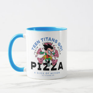 Tonåring Titans Go! Robin "Truth Justice Pizza" Mugg