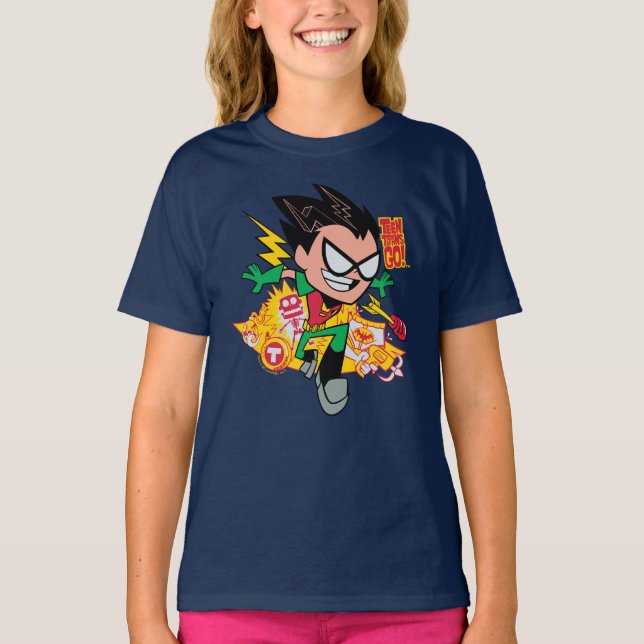 Tonåring Titans Go! | Robin's Arsenal Graphic T Shirt (Framsida)