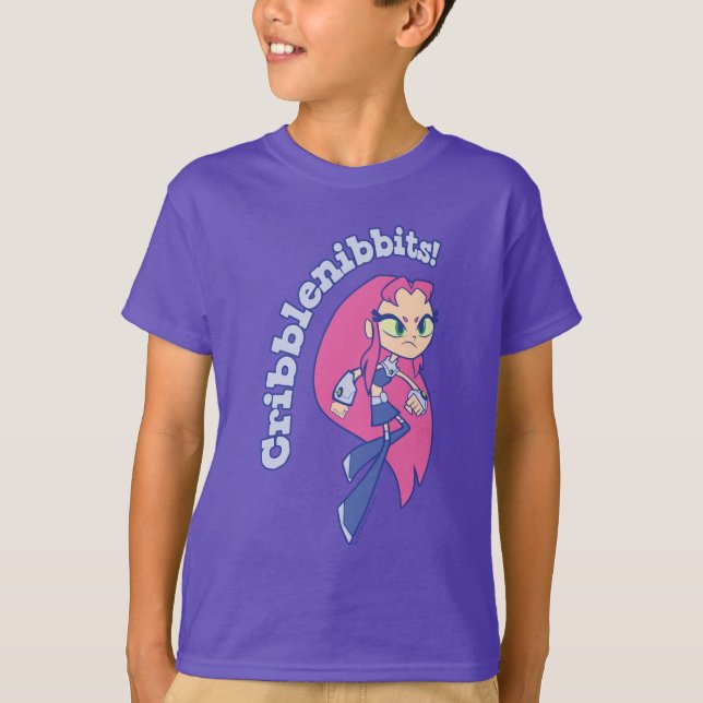 Tonåring Titans Go! | Starfire "Cribblenibbits!" T-shirt (Framsida)