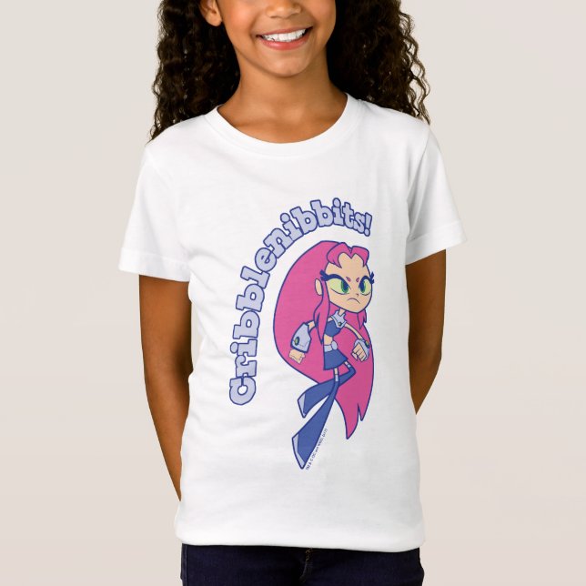 Tonåring Titans Go! | Starfire "Cribblenibbits!" T-shirt (Framsida)